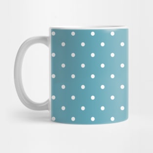 Teal Blue Mini Polka Dots Pattern Mug